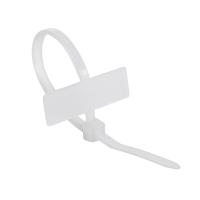 Хомут под маркер нейлоновый 100x2,5мм 100 шт, белый REXANT