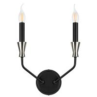 732527 Бра RAGNO 2х40W E14 ЧЕРНЫЙ/НИКЕЛЬ