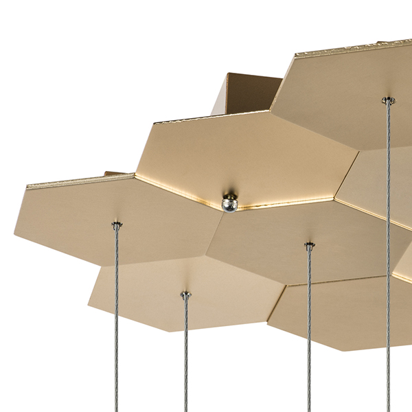 750221 Люстра подвесная FAVO LED-60W 2880LM Satin Gold 3000K