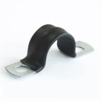 Скоба металлическая двухлапковая с полимерным покрытием СМД-П d14-15 мм (100шт/1000шт уп/кор) Промрукав