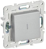 SKANDY Выключатель 1-клавишный с индикацией 10А SK-V07S серебряный IEK