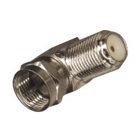 Переходник угловой штекер F – гнездо F REXANT 