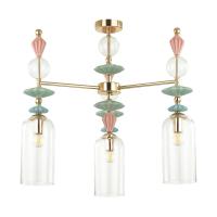 4855/3C CLASSIC ODL_EX21 193 золото/разноцветн./керамика/стекло Люстра потолочная E14 3*40W BIZET