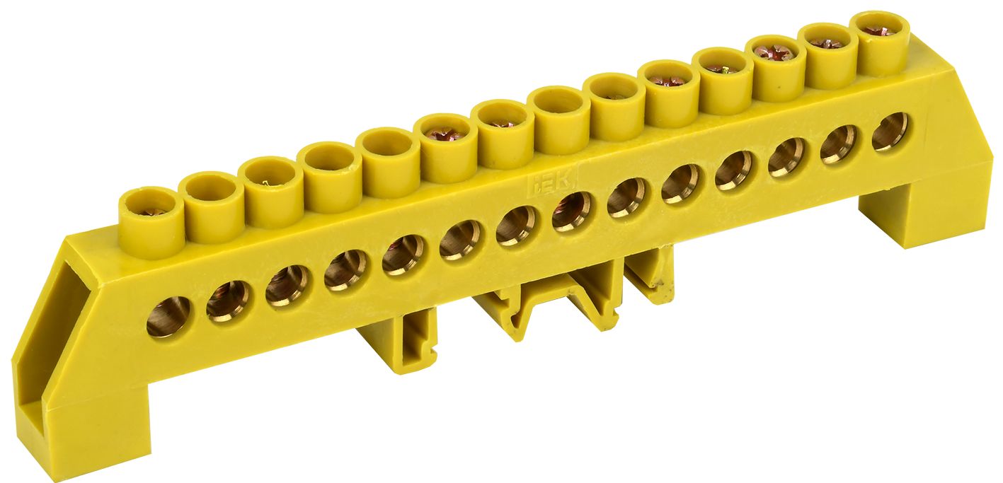 Шина PE "земля" в комбинированном DIN-изоляторе типа "Стойка" ШНИ-8х12-14-КС-Ж IEK