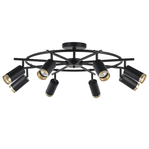 LR71837840 Люстра RULLO 8х50W GU10 ЧЕРНЫЙ (571718+214437-8+203440-8)