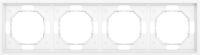 Рамка 4-я, глянцевый белый, серия S08