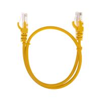 Патч-корд U/UTP, CAT 5e, RJ45-RJ45, 26AWG, LSZH, желтый, 0,5м REXANT