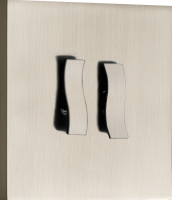 Переключатель на 2 тумблера, клавиша Wave, 10AX 250V, никель, серия N96