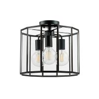 798237 Люстра GENNI 3х40W E27 ЧЕРНЫЙ МАТОВЫЙ/ПРОЗРАЧНЫЙ