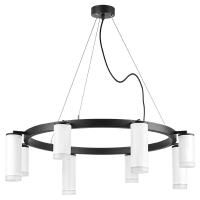 LR0183648640 Люстра RULLO 8х50W GU10 ЧЕРНЫЙ/БЕЛЫЙ (571018+214436-4+214486-4+202430-8)