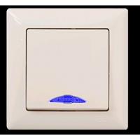 VS2812102 Выкл. 1-клав. с подсветкой крем