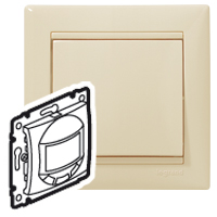 Legrand Valena Крем Датчик движения Комфорт 1000 Вт  с N-клемой (3-х проводная схема подключения)