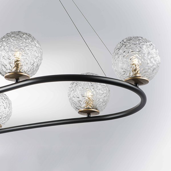 815267 Люстра BARI 6х10W(led) G9 ЧЕРНЫЙ МАТОВЫЙ/ЗОЛОТО