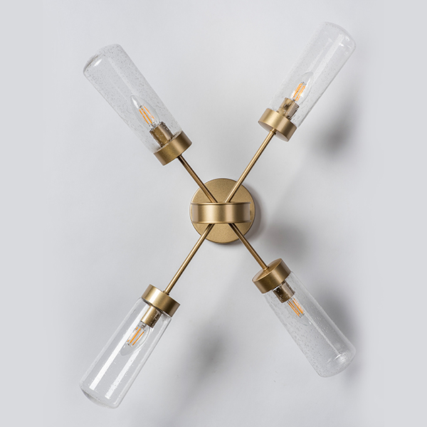 690643 Св-к настенно-потолочн CROTONE 4х40W E14 ШАМПАНЬ/ПРОЗРАЧНЫЙ