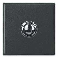 BT Axolute Антрацит Style Выключатель кнопочный 10А (1NO контакт)  2 мод (безвинт. зажим)