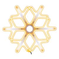 Фигура Снежинка из гибкого неона с эффектом тающих сосулек, 60х60 см, цвет свечения теплый белый/белый NEON-NIGHT