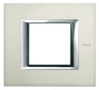 BT Axolute Алюминий Рамка 2+2 мод прямоугольная (надпись вертикально)