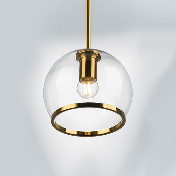 729011 Люстра SFERICO 1х40W E27 ЛАТУНЬ/ПРОЗРАЧНЫЙ