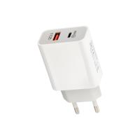 Сетевое зарядное устройство REXANT USB-A+USB-C адаптер, 18W белое