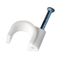 Крепеж кабеля круглый 10 мм, белый (упак. 50 шт)  REXANT