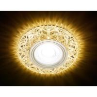 S299 CH/W хром/прозрачный хрусталь/MR16+3W(LED WARM)