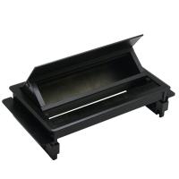 Настольный встраиваемый розеточный блок 8 мод. (4 мод. 45х45), черный