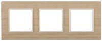 14-5303-11 ЭРА Рамка на 3 поста, дерево, Эра Elegance, клён+сл.кость (5/25/750)