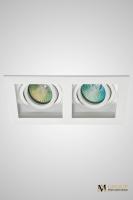 Встраиваемый двойной точечный светильник AM Group AM166 WH