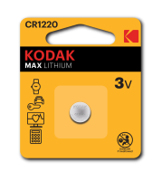 Батарейки Kodak CR1220-1BL MAX Lithium (60/240/61440)