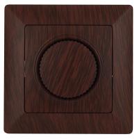 4-401-10 Intro Светорегулятор поворотный, 600Вт 230В, СУ, Solo, венге (10/100/2500)