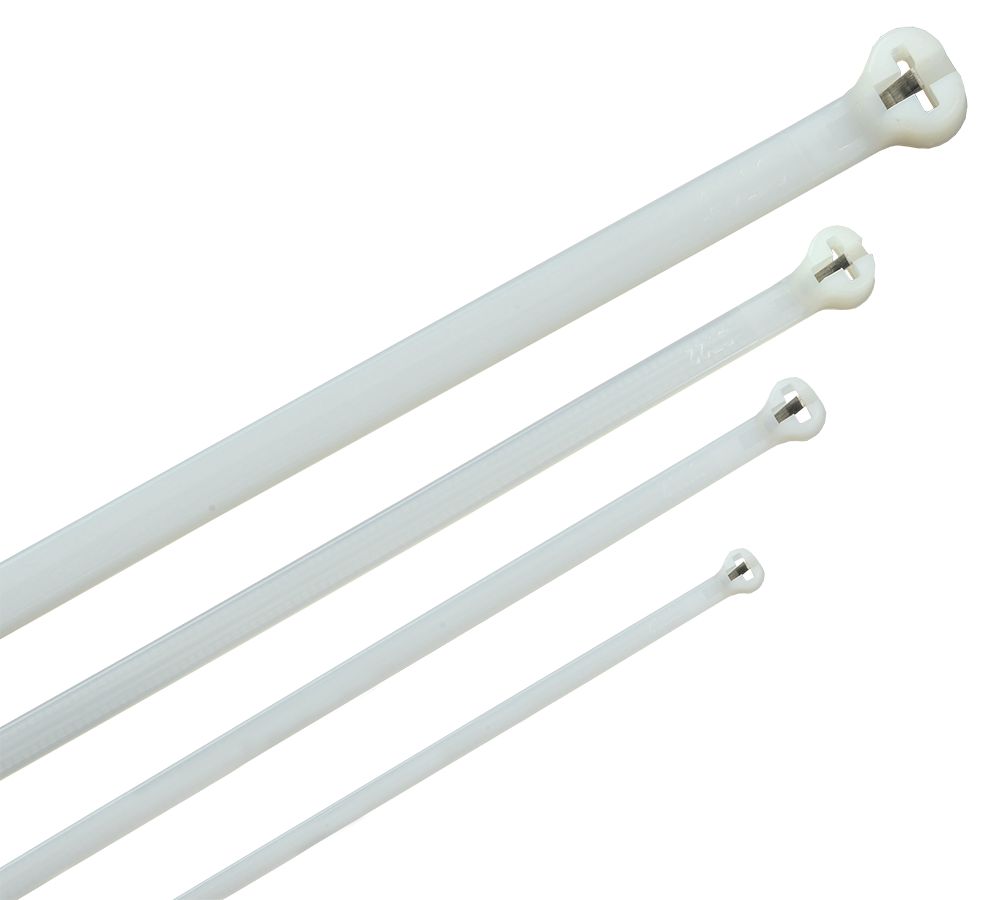 Хомут кабельный усиленный Хку 2,5х160мм со стальным замком белый (100шт) IEK