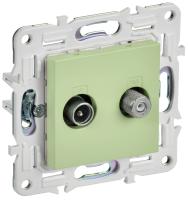 SKANDY Розетка двойная TV+SAT SK-A13G мятный IEK