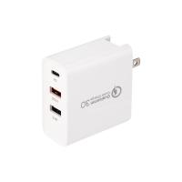 Сетевое зарядное устройство 2xUSB+USB Type-С, переходник + адаптер, 48W белое REXANT
