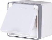 Розетка влагозащ. с зазем. с защит. крышкой и шторками Gallant (белая) / WL15-02-04 / W5071201