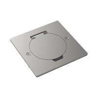 Лючок 2 мод. (1 мод. 45х45 мм.), круглая крышка, никель, IP44