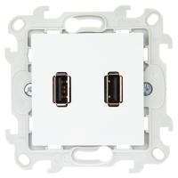 Коннектор 2хUSB  бел