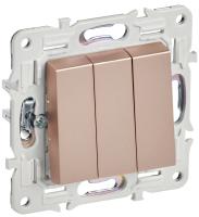 SKANDY Выключатель 3-клавишный 10А SK-V11Sa песочный IEK