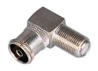 Переходник угловой гнездо F – гнездо TV REXANT 