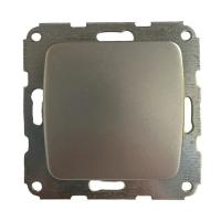 DEA Выключатель 1кл с/у 10А мех. Серебряный металлик KRANZ 