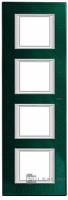 BT Axolute Малахит Рамка 2+2+2+2 мод прямоугольная (надпись вертикально)