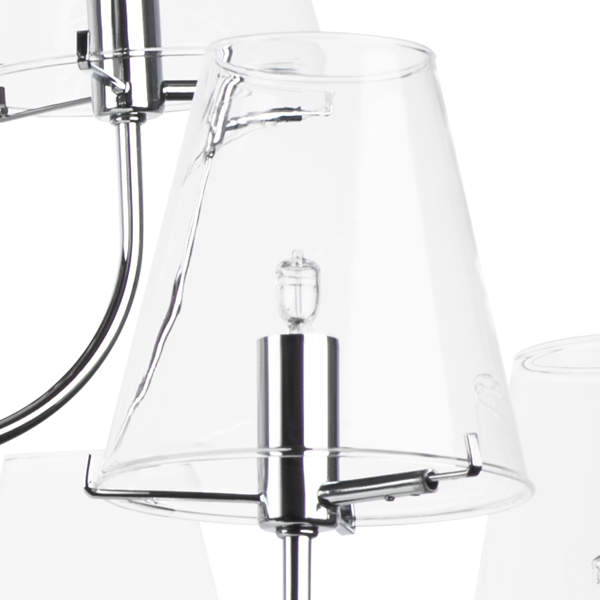 758214 Люстра подв. DIAFANO 21х40W G9 ХРОМ/ПРОЗРАЧНЫЙ