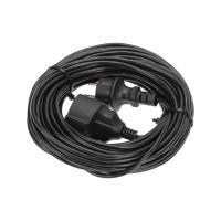 Удлинитель-шнур ПВС 3х0,75мм², 20м, с/з, 6А, 1300Вт, IP20, черный PROconnect 