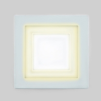 S350/8+4 белый/теплый (3 режима) квадратный без стекла (D155/A130)