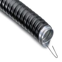 Металлорукав в ПВХ изоляции МРПИнг-15 (РЗ-Ц-ПВХнг), с зондом, черный REXANT 