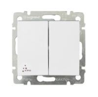 Legrand Valena Бел Переключатель 2-клавишный IP44