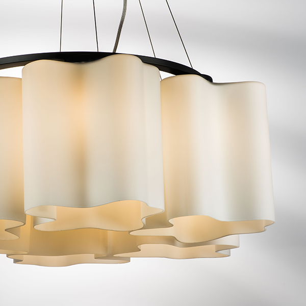 802167 Подвес NUBI 6х40W E27 ЧЕРНЫЙ МАТОВЫЙ/БЕЛЫЙ