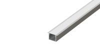 Встраиваемый алюминиевый анод. профиль, 30х20,5х2000мм. В комплекте матовый экран, 4 торцевые заглушки, 4 крепежа, алюминий