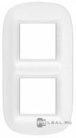 BT Axolute Белый Corian Рамка 2+2 мод эллипс