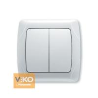 90561002 Выключатель 2-кл белый VIKO Carmen