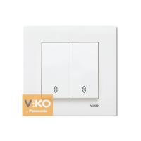 90960017 Выключатель 2-кл проходной белый VIKO KARRE